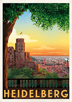 Heimat Heidelberg Retroposter